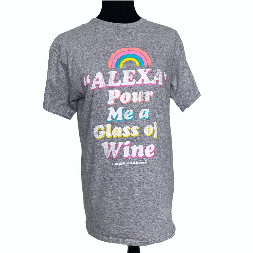 Simply Southern Shirt Medium Alexa Wine D263